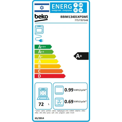 ���� ���� �������� 72 ���� ��� BBIM13401XPSWE ��� Beko ������ �����-������ ����� ����