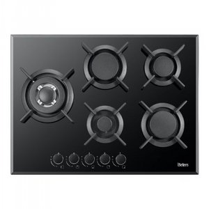 כיריים גז זכוכית שחורה 5 להבות 70 ס״מ BL70SBG BELLERS כיריים גז זכוכית שחורה 5 להבות 70 ס״מ BL70SBG BELLERS