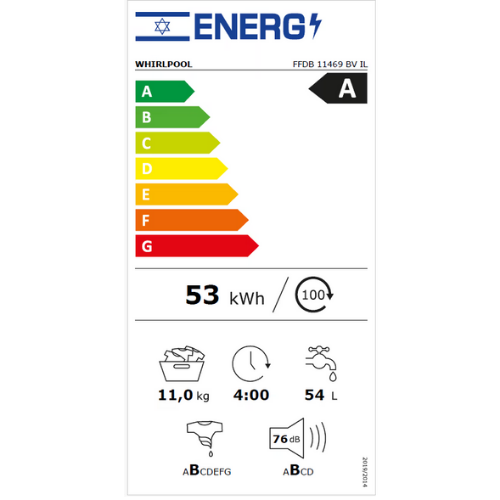 ����� ����� ��� ���� 11 �"� Whirlpool FFDB 11469 BV IL ������� 1400 ��"� - ��� ��� ������ �"� ������ �����