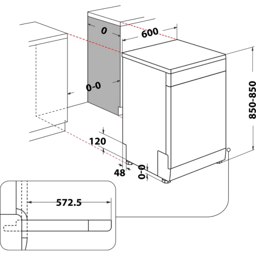 ���� ���� 14 ������ ���� Whirlpool W2 HFD624PIS - ����� ��� ������ �"� ������ �����