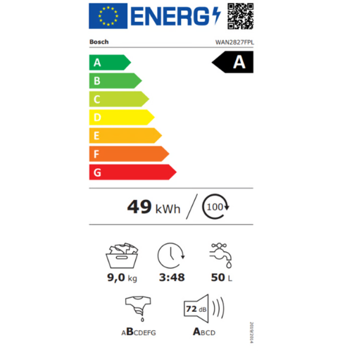 ����� ����� ��� ���� 9 �"� Bosch WAN2827FPL ������� 1400 ��"� - ��� ��� ����� �����