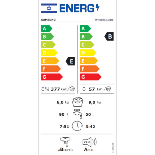 ����� ����� ��� ���� 9 �"� ������ ����� 6 �� Samsung Add Wash WD90T6542BE Eco Bubble ������� 1400 ��"� - ��� ��� 